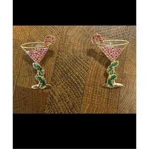 BaubleBar Martini Glass Earrings - Pimento Memento Martini Earring Set